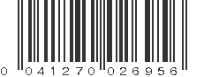 UPC 041270026956