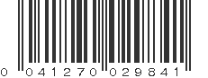 UPC 041270029841