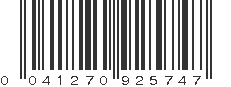 UPC 041270925747