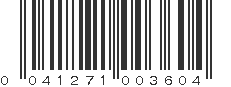 UPC 041271003604