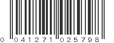 UPC 041271025798