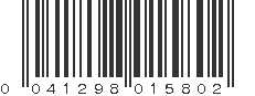 UPC 041298015802