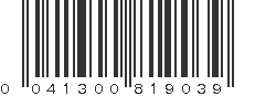 UPC 041300819039