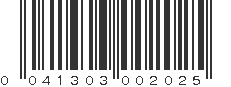 UPC 041303002025