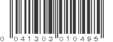 UPC 041303010495