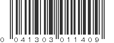 UPC 041303011409