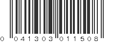 UPC 041303011508