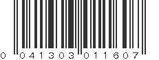 UPC 041303011607