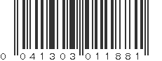 UPC 041303011881