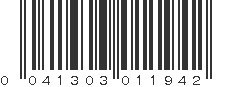 UPC 041303011942