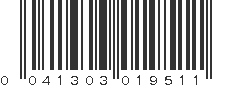 UPC 041303019511