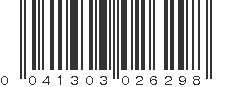 UPC 041303026298