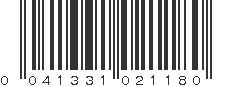 UPC 041331021180