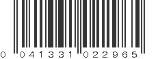 UPC 041331022965