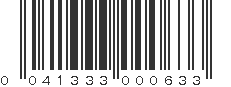 UPC 041333000633