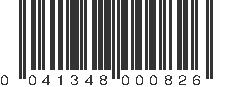 UPC 041348000826