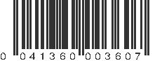 UPC 041360003607