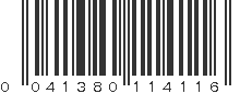 UPC 041380114116