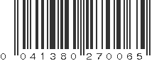 UPC 041380270065