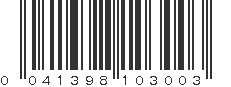 UPC 041398103003