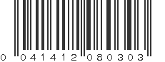 UPC 041412080303