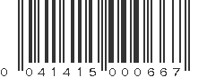 UPC 041415000667