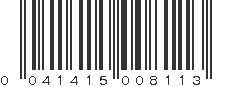 UPC 041415008113