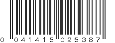 UPC 041415025387