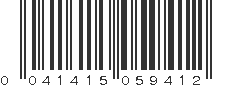 UPC 041415059412