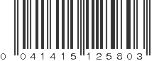 UPC 041415125803