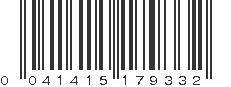 UPC 041415179332