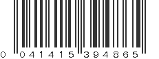 UPC 041415394865