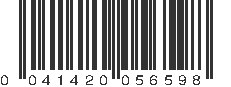 UPC 041420056598