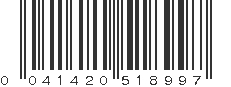 UPC 041420518997