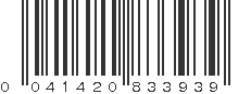 UPC 041420833939