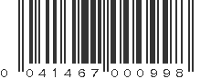 UPC 041467000998