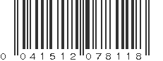 UPC 041512078118