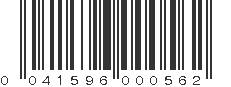 UPC 041596000562