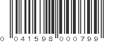 UPC 041598000799