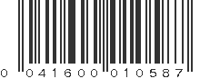 UPC 041600010587