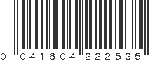 UPC 041604222535