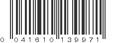 UPC 041610139971