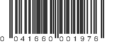 UPC 041660001976