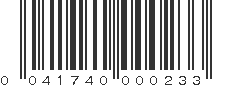 UPC 041740000233