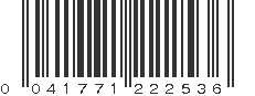 UPC 041771222536