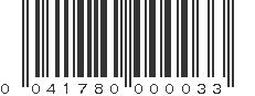 UPC 041780000033