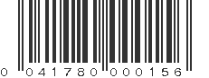 UPC 041780000156