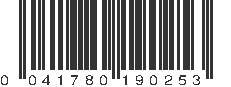 UPC 041780190253