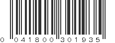 UPC 041800301935