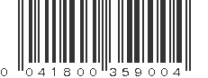 UPC 041800359004
